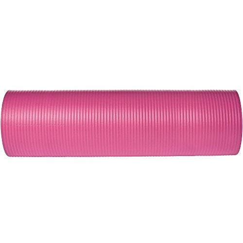 Hosim 25 Inch Exercise Yoga Mat Thick Anti Slip High Density Anti-Tear  Fitness Mat with Carrying Strap Pink