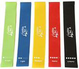 Fit Simplify Resistance Loop Exercise Bands with Instruction Guide, Carry Bag, EBook and Online Workout Videos, Set of 5